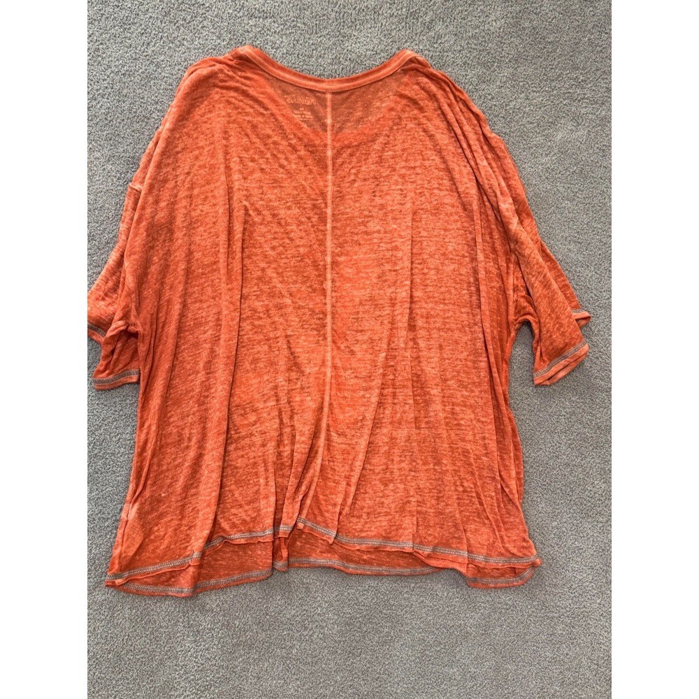 Snoopy Peanuts Dance Like Nobody's Watching T-Shirt Women's Oversized Orange Tee - Picture 4 of 4